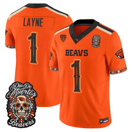 Men's Oregon State Beavers Día de los Muertos Vapor Limited Jersey - All Stitched