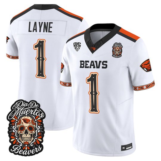 Men's Oregon State Beavers Día de los Muertos Vapor Limited Jersey - All Stitched