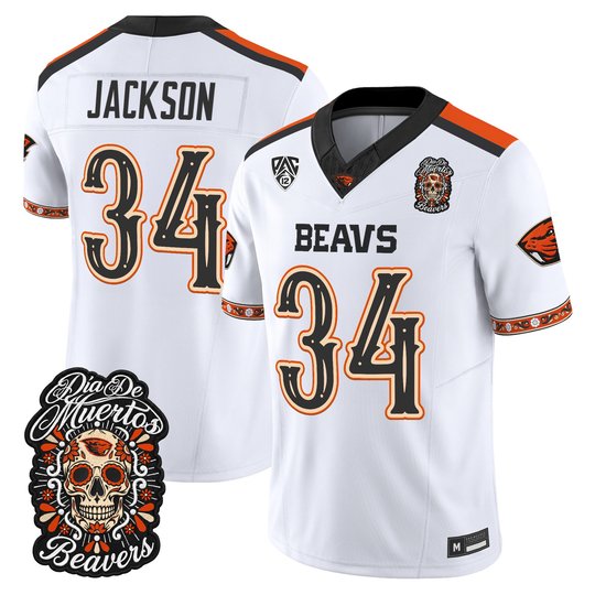 Men's Oregon State Beavers Día de los Muertos Vapor Limited Jersey - All Stitched