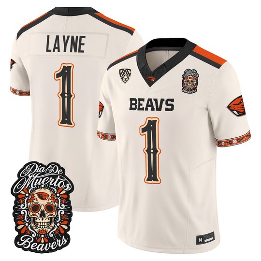 Men's Oregon State Beavers Día de los Muertos Vapor Limited Jersey - All Stitched