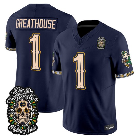 Men's Notre Dame Fighting Irish Día de los Muertos Vapor Limited Jersey - All Stitched