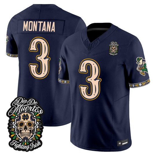 Men's Notre Dame Fighting Irish Día de los Muertos Vapor Limited Jersey - All Stitched