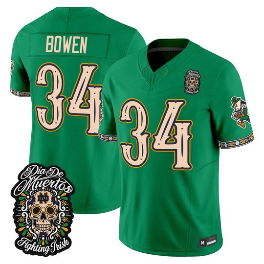 Men's Notre Dame Fighting Irish Día de los Muertos Vapor Limited Jersey - All Stitched