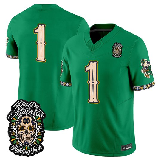 Men's Notre Dame Fighting Irish Día de los Muertos Vapor Limited Jersey - All Stitched