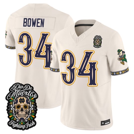 Men's Notre Dame Fighting Irish Día de los Muertos Vapor Limited Jersey - All Stitched