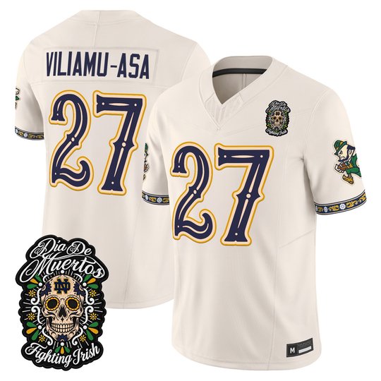 Men's Notre Dame Fighting Irish Día de los Muertos Vapor Limited Jersey - All Stitched