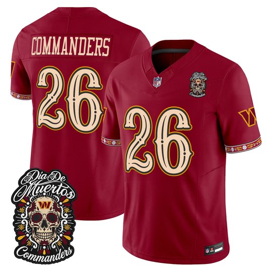 Men's Washington Commanders Día de los Muertos Vapor Limited Jersey - All Stitched