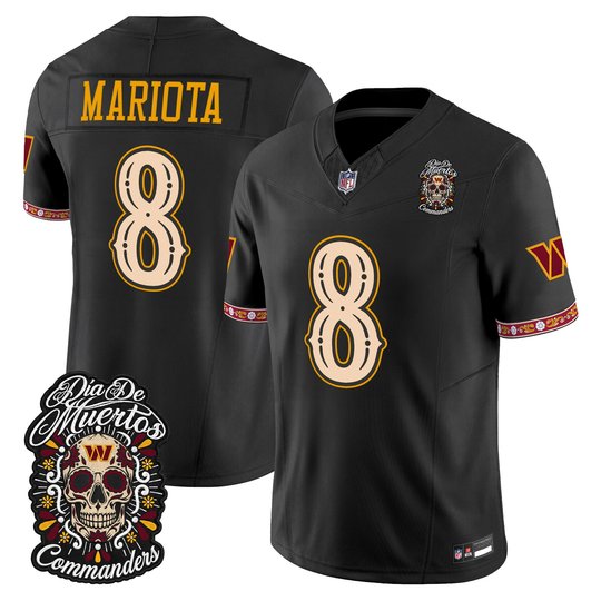 Men's Washington Commanders Día de los Muertos Vapor Limited Jersey - All Stitched