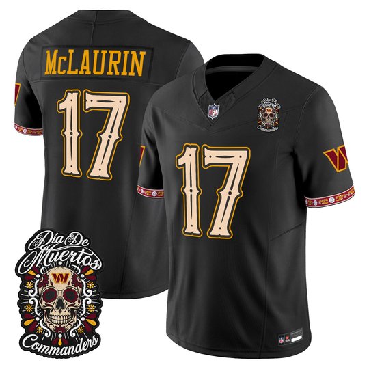 Men's Washington Commanders Día de los Muertos Vapor Limited Jersey - All Stitched