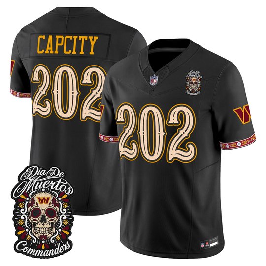 Men's Washington Commanders Día de los Muertos Vapor Limited Jersey - All Stitched