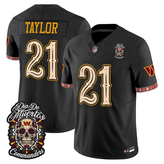 Men's Washington Commanders Día de los Muertos Vapor Limited Jersey - All Stitched