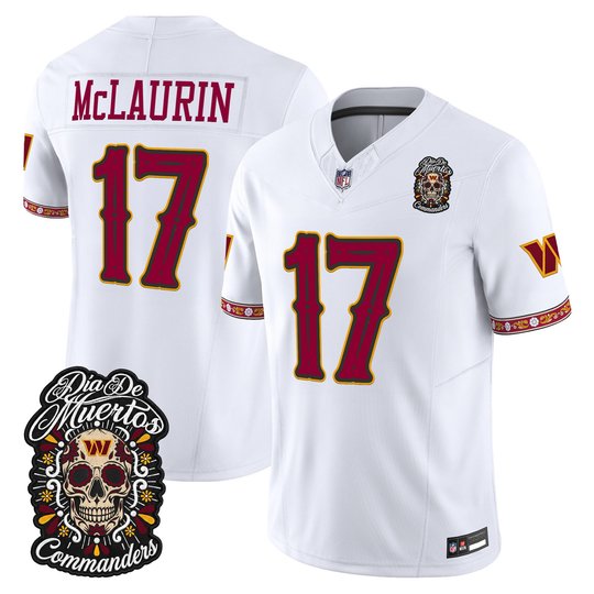 Men's Washington Commanders Día de los Muertos Vapor Limited Jersey - All Stitched