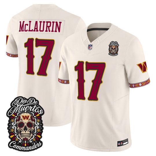 Men's Washington Commanders Día de los Muertos Vapor Limited Jersey - All Stitched