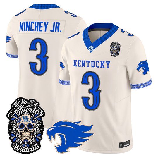 Men's Kentucky Wildcats Día de los Muertos Vapor Limited Jersey - All Stitched