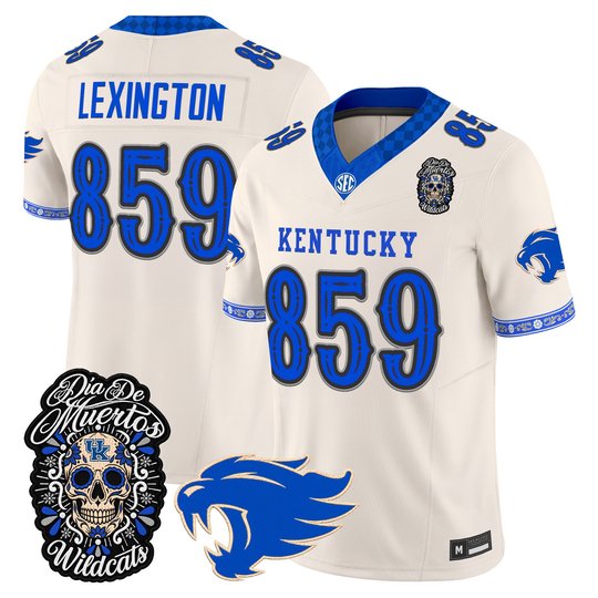 Men's Kentucky Wildcats Día de los Muertos Vapor Limited Jersey - All Stitched