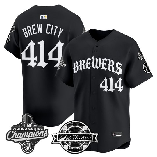 Men's Milwaukee Brewers 2026 World Series Champions Vapor Premier Limited Jersey - Old English Edition - All Stitched