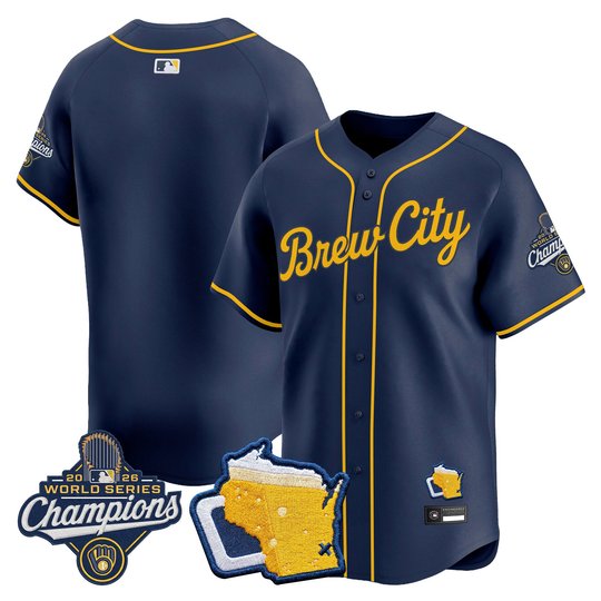 Men's Milwaukee Brewers "Brew City Edition" 2026 World Series Champions Vapor Premier Limited Jersey - Stitched
