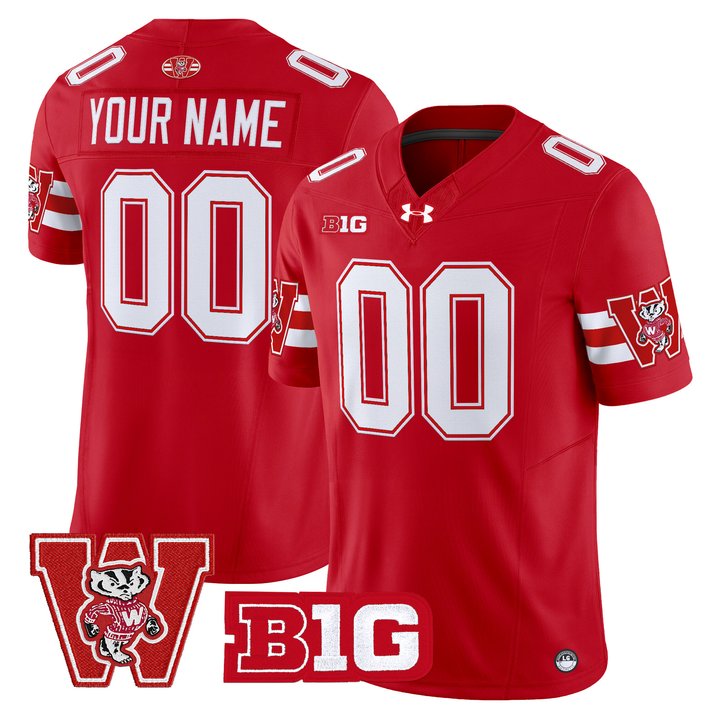 Wisconsin Badgers Throwback Vapor Limited Custom Jersey - All Stitched