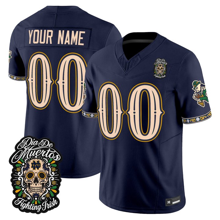 Notre Dame Fighting Irish Día de los Muertos Vapor Limited Custom Jersey - All Stitched