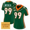 Women's Miami Hurricanes 2001 Throwback Vapor Limited Jersey - All Stitched
