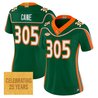 Women's Miami Hurricanes 2001 Throwback Vapor Limited Jersey - All Stitched