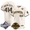 Men's Milwaukee Brewers 2026 World Series Vapor Premier Limited Jersey V2 - Bob Uecker Patch - All Stitched