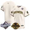 Men's Milwaukee Brewers 2026 World Series Vapor Premier Limited Jersey V2 - Bob Uecker Patch - All Stitched