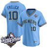 Men's Milwaukee Brewers Throwback Vapor Premier Limited Jersey - 2026 World Series - All Stitched