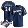 Men's Milwaukee Brewers Throwback Vapor Premier Limited Jersey - 2026 World Series - All Stitched