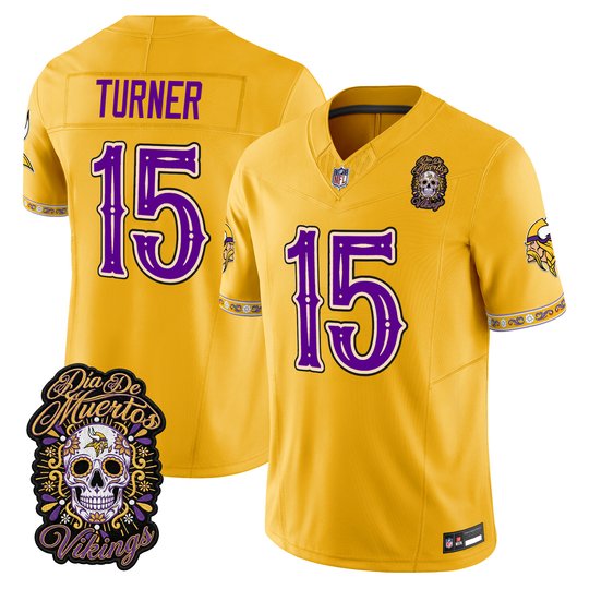 Men's Minnesota Vikings Día de los Muertos Vapor Limited Jersey - All Stitched