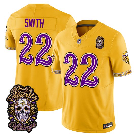 Men's Minnesota Vikings Día de los Muertos Vapor Limited Jersey - All Stitched