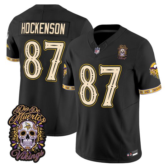 Men's Minnesota Vikings Día de los Muertos Vapor Limited Jersey - All Stitched