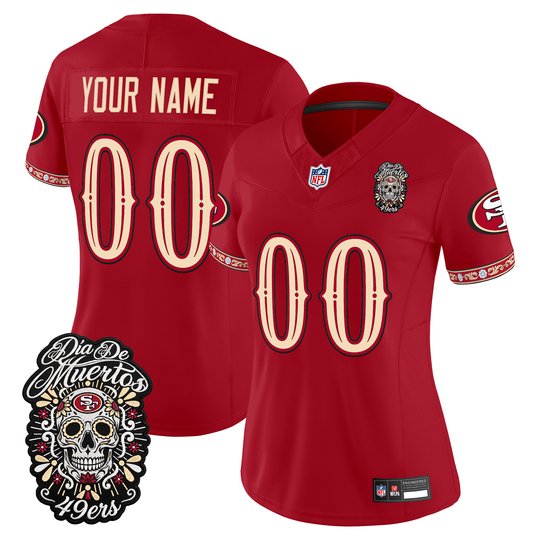 San Francisco 49ers Día de los Muertos Vapor Limited Custom Jersey - All Stitched