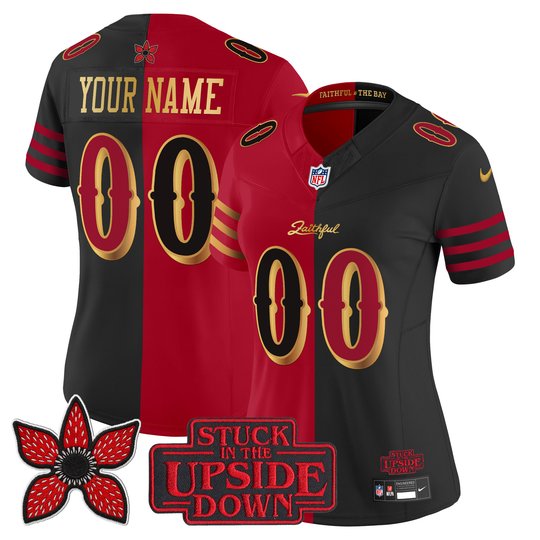 San Francisco 49ers 'Rivalries x Stranger Things' Vapor Limited Custom Jersey - All Stitched
