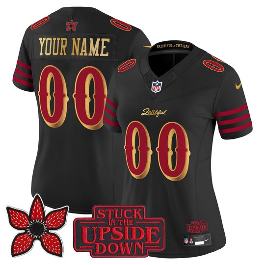 San Francisco 49ers 'Rivalries x Stranger Things' Vapor Limited Custom Jersey - All Stitched