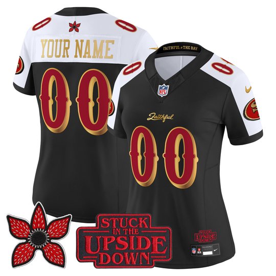 San Francisco 49ers 'Rivalries x Stranger Things' Vapor Limited Custom Jersey - All Stitched