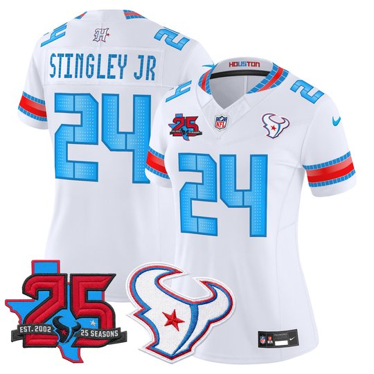 Women's Houston Texans 2026 "Rivalries" Vapor Limited Jersey - 25th Year Anniversary Patch - All Stitched