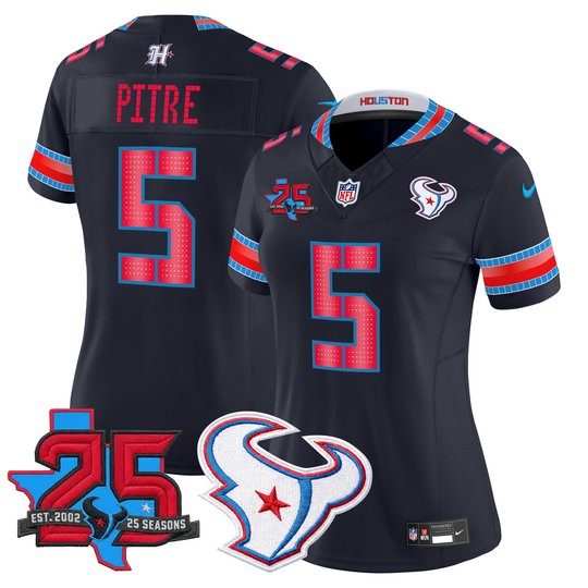 Women's Houston Texans 2026 "Rivalries" Vapor Limited Jersey - 25th Year Anniversary Patch - All Stitched