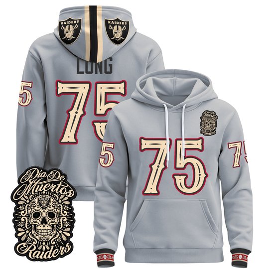 Men's Las Vegas Raiders Día de los Muertos Premium Pullover Hoodie - All Stitched