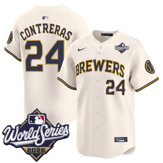 Men's Milwaukee Brewers 2026 World Series Vapor Premier Limited Jersey V2 - All Stitched