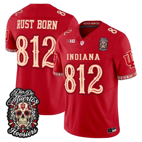 Men's Indiana Hoosiers Día de los Muertos Vapor Limited Jersey - All Stitched
