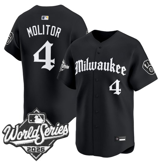 Men's Milwaukee Brewers 2026 World Series Vapor Premier Limited Jersey - Gothic Edition - All Stitched