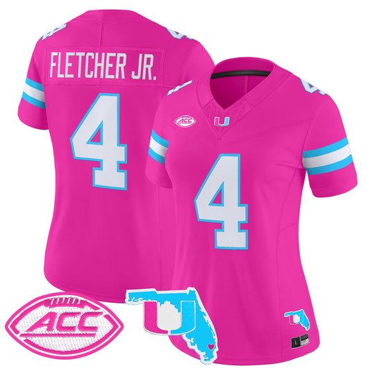 Women's Miami Hurricanes Vice City Vapor Limited Jersey - All Stitched