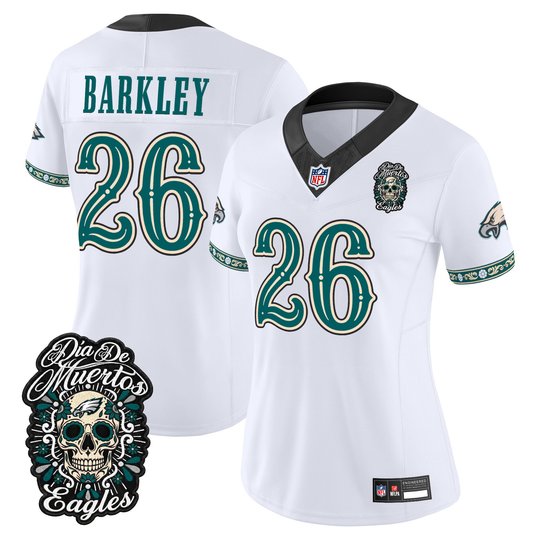 Women's Philadelphia Eagles Día de los Muertos Vapor Limited Jersey - All Stitched