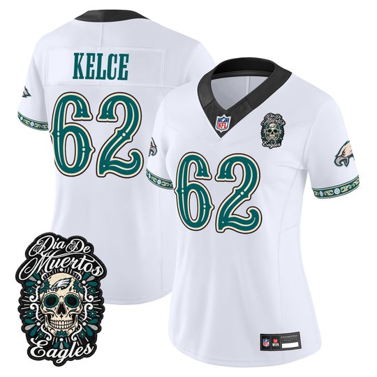 Women's Philadelphia Eagles Día de los Muertos Vapor Limited Jersey - All Stitched