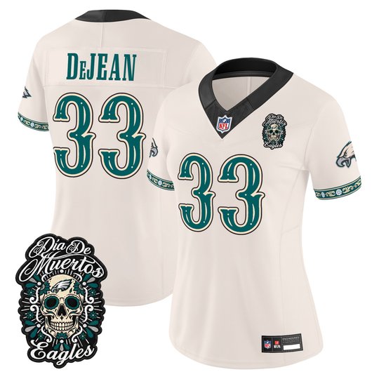 Women's Philadelphia Eagles Día de los Muertos Vapor Limited Jersey - All Stitched