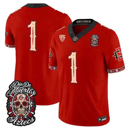 Men's San Diego State Aztecs Día de los Muertos Vapor Limited Jersey - All Stitched
