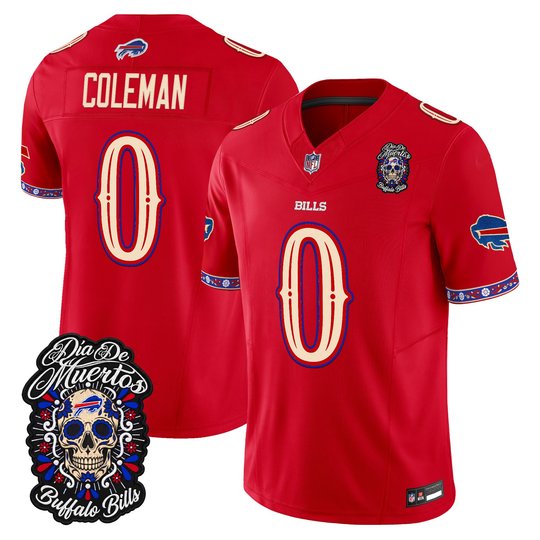 Men's Buffalo Bills Día de los Muertos Vapor Limited Jersey - All Stitched