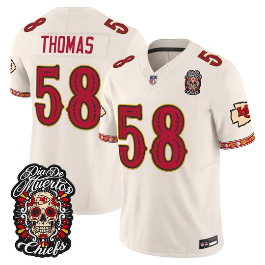 Men's Kansas City Chiefs Día de los Muertos Vapor Limited Jersey - All Stitched