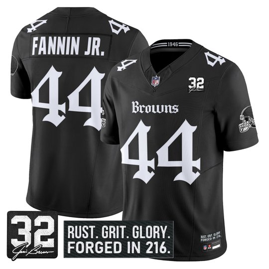 Men's Cleveland Browns 'Gothic Dawg Shadows Drop' Vapor Limited Jersey - All Stitched